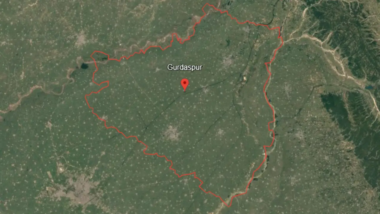 Gurdaspur located in red circle, What is Gurdaspur